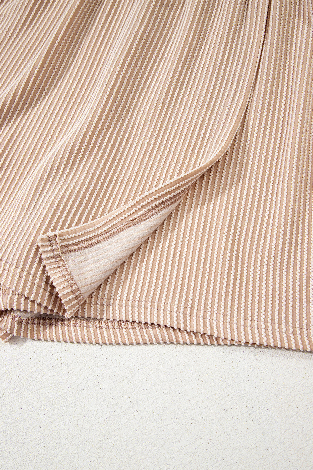 Nude Corded High Waist Wrap Skort