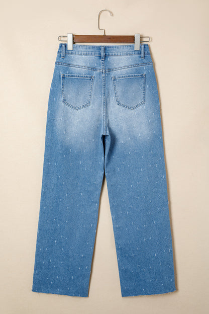 Mist Blue Distressed Jeans