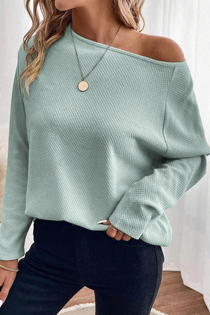 Sage Raglan Sleeve Knit Loose Top