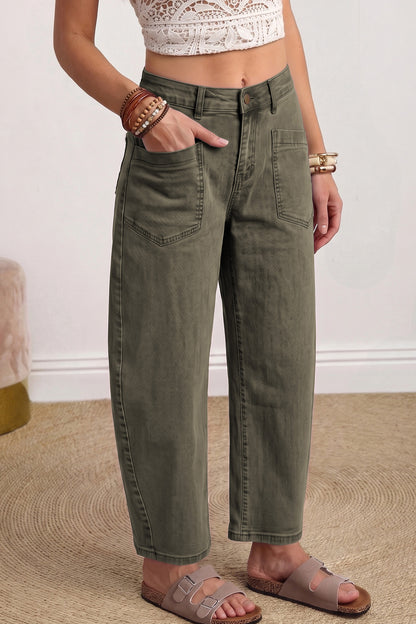 Ankle-length Barrel Jeans