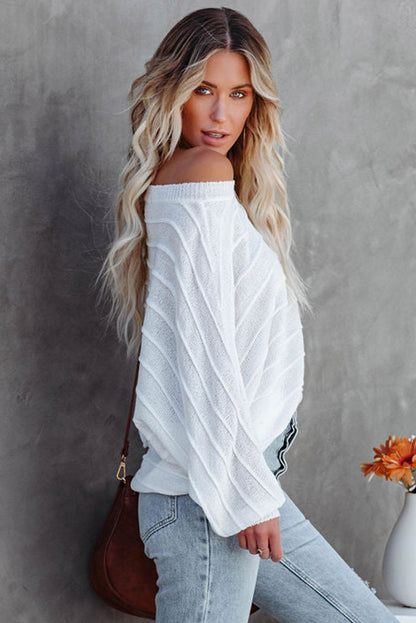 White Knitted Sweater