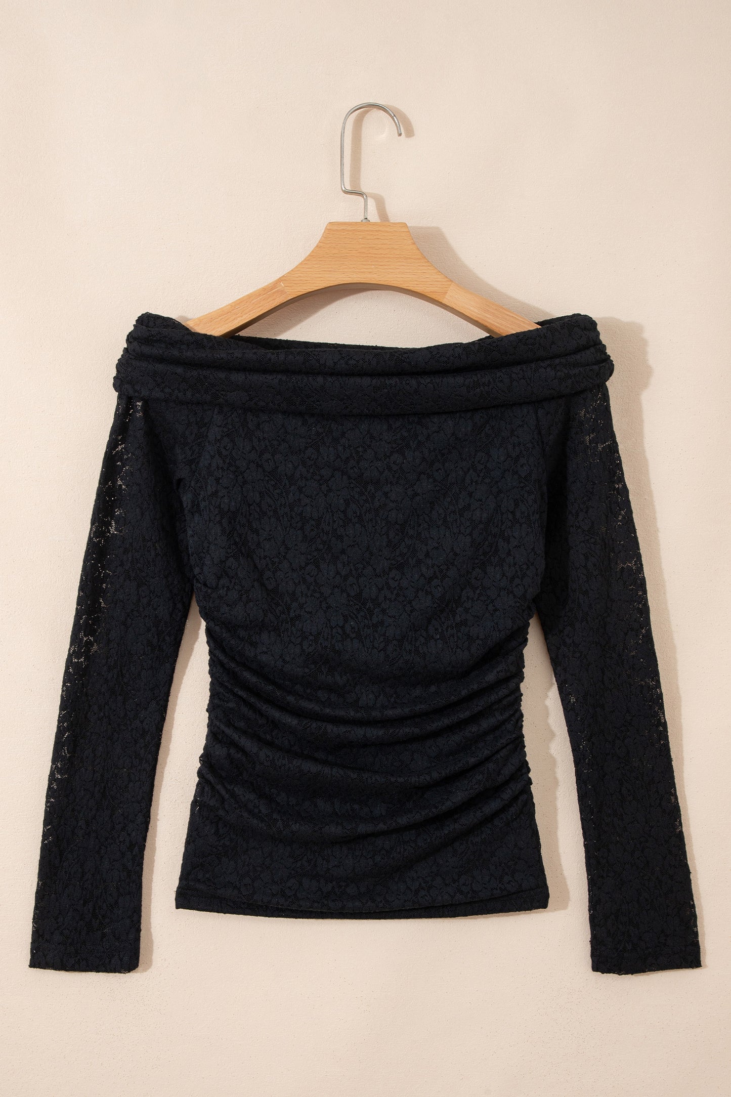 Black Floral Lace Slim Top