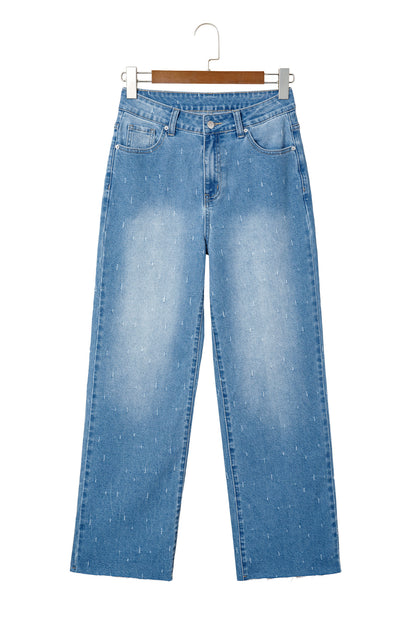 Mist Blue Distressed Jeans