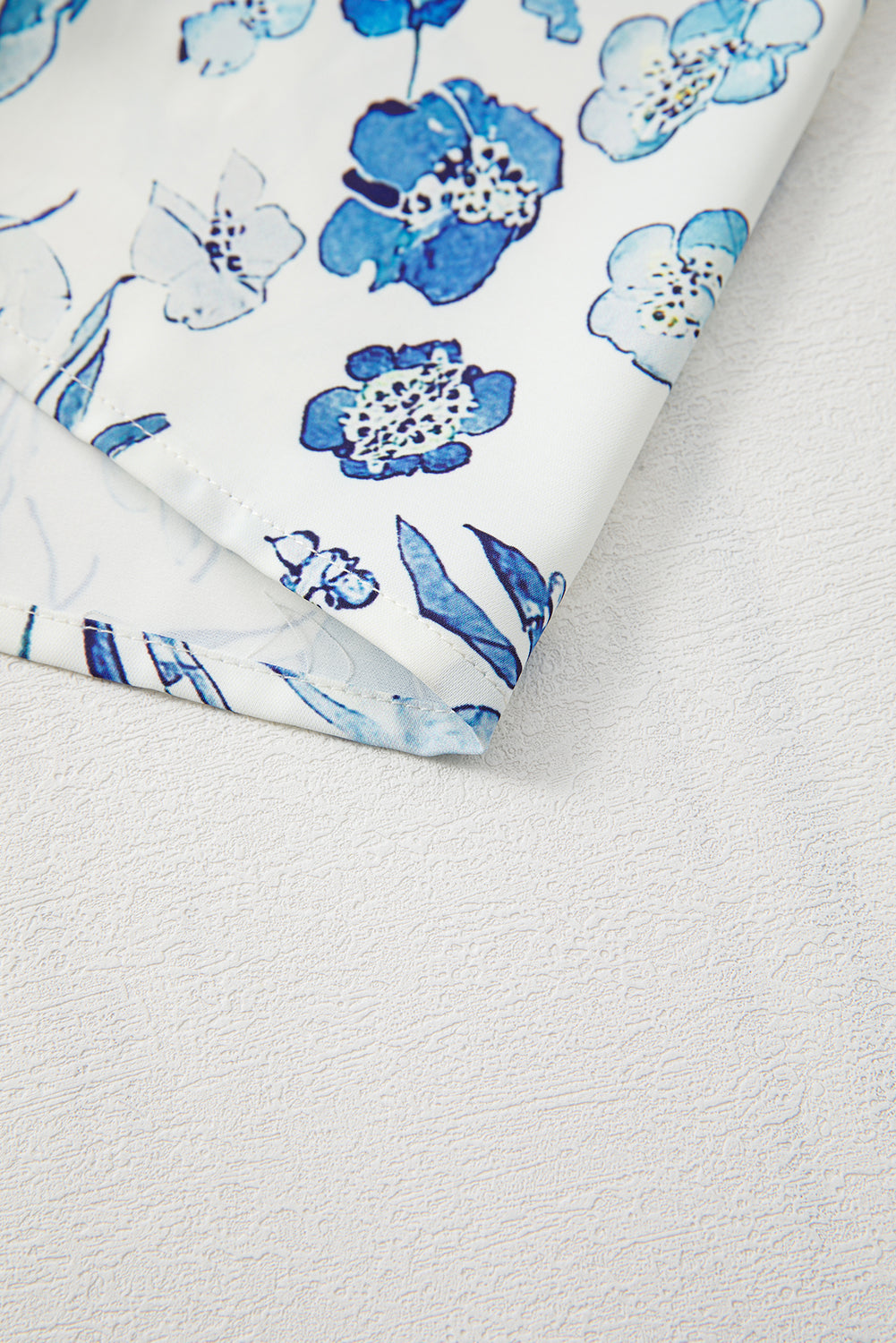 Sky Blue Floral Print Blouse