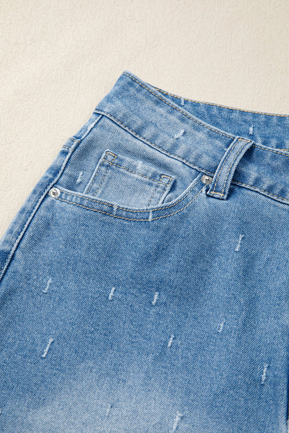 Mist Blue Distressed Jeans