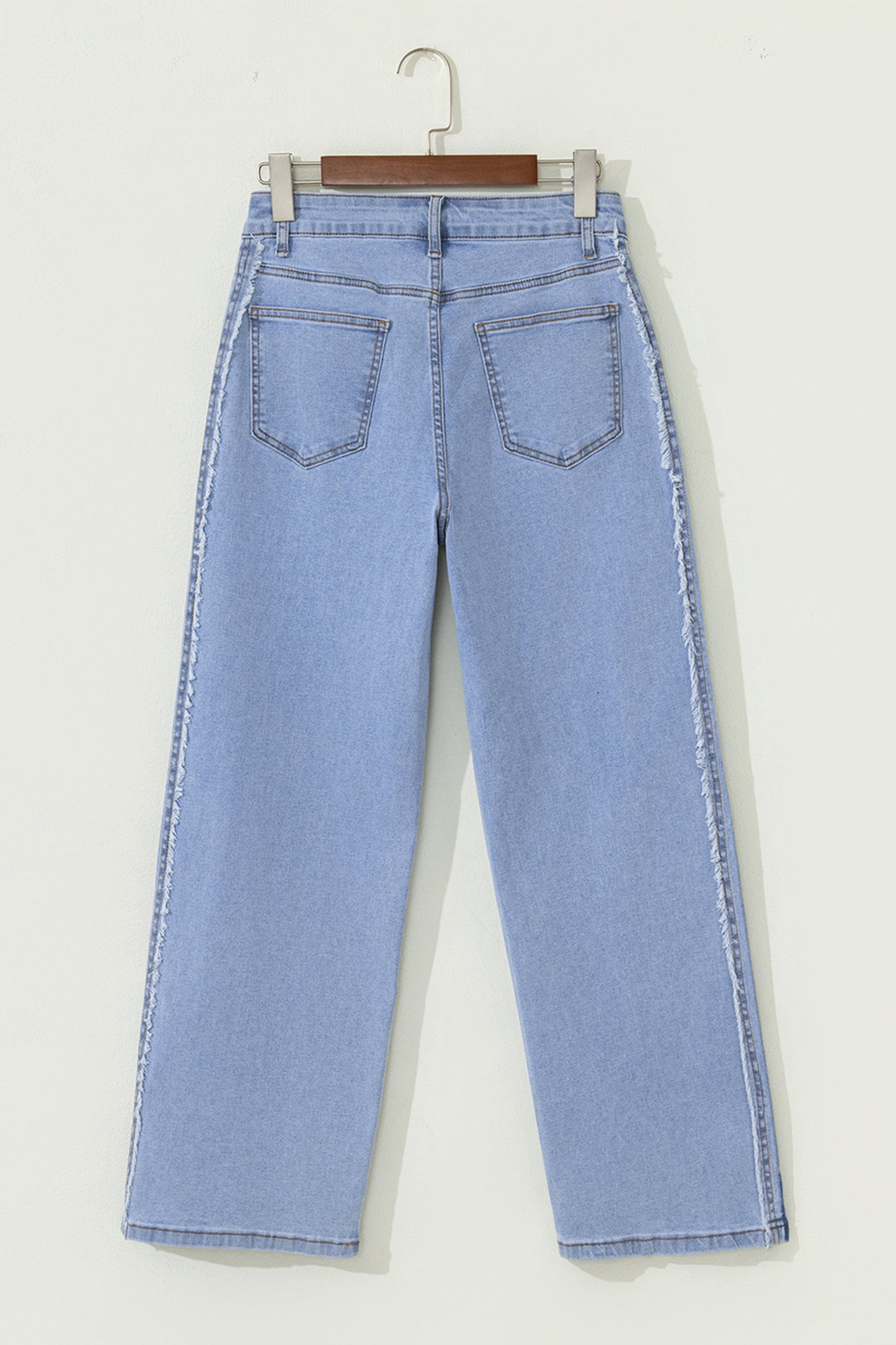 Beau Blue Contrast Frayed Jeans