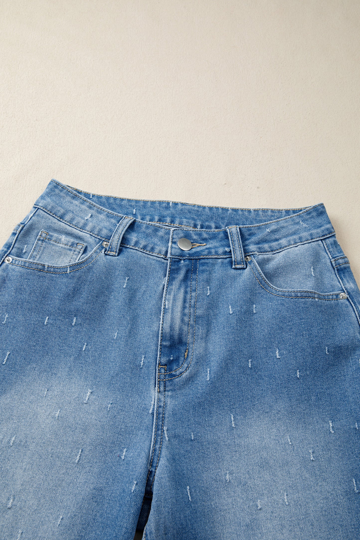 Mist Blue Distressed Jeans