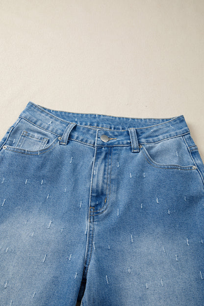 Mist Blue Distressed Jeans