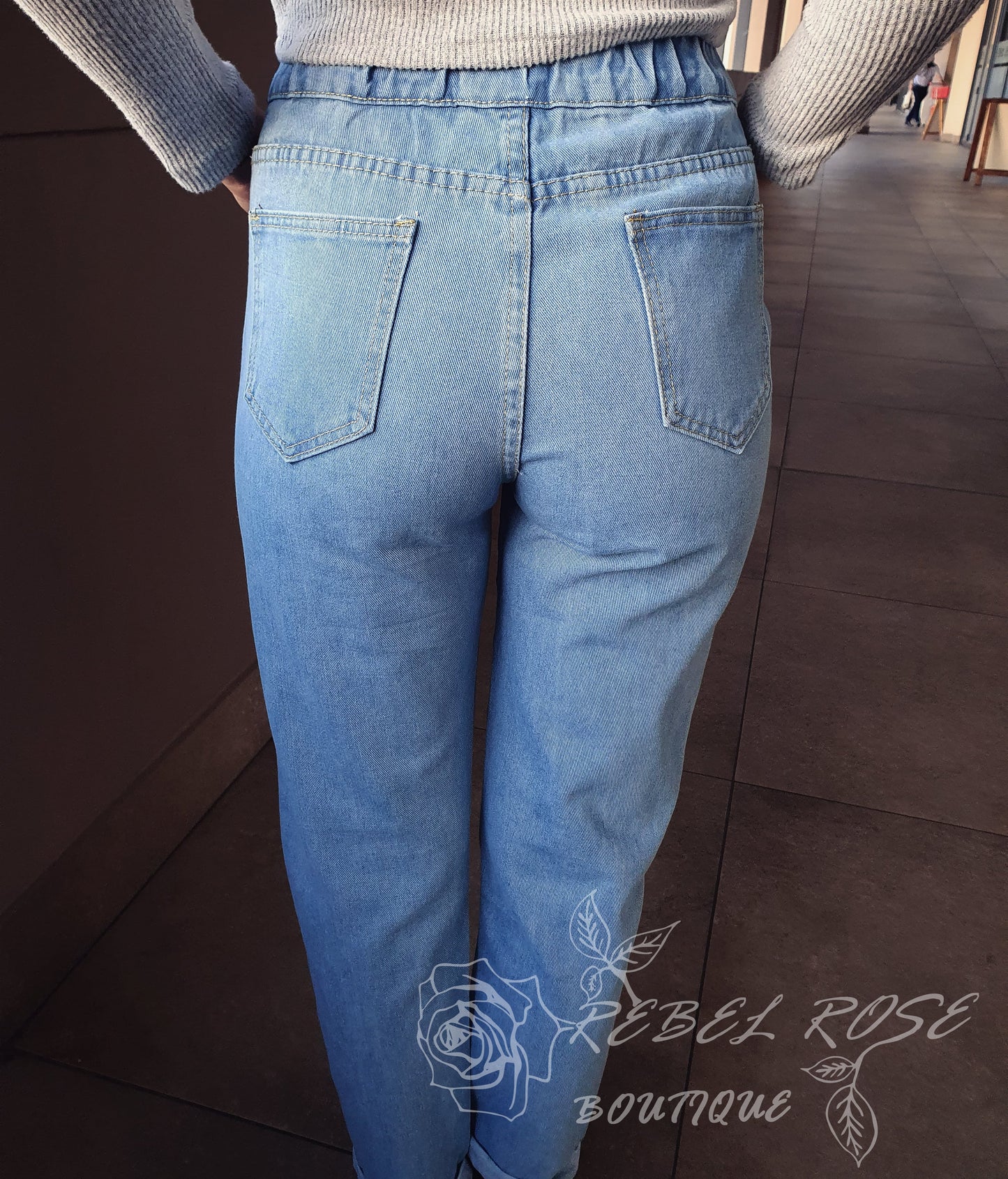 Light blue mom jeans