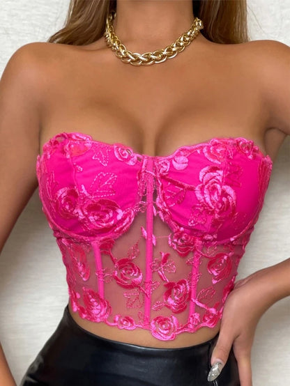 Pink corset top
