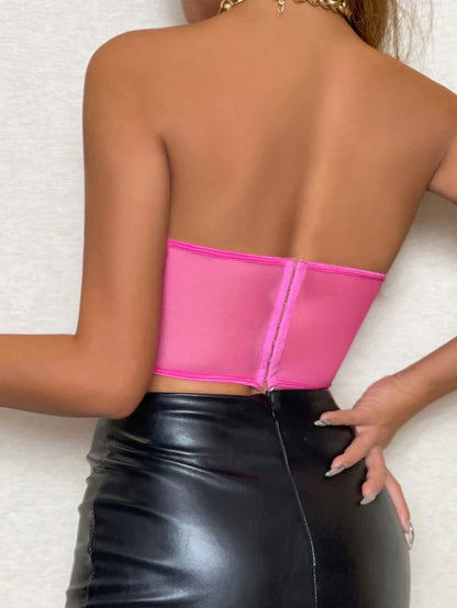 Pink corset top