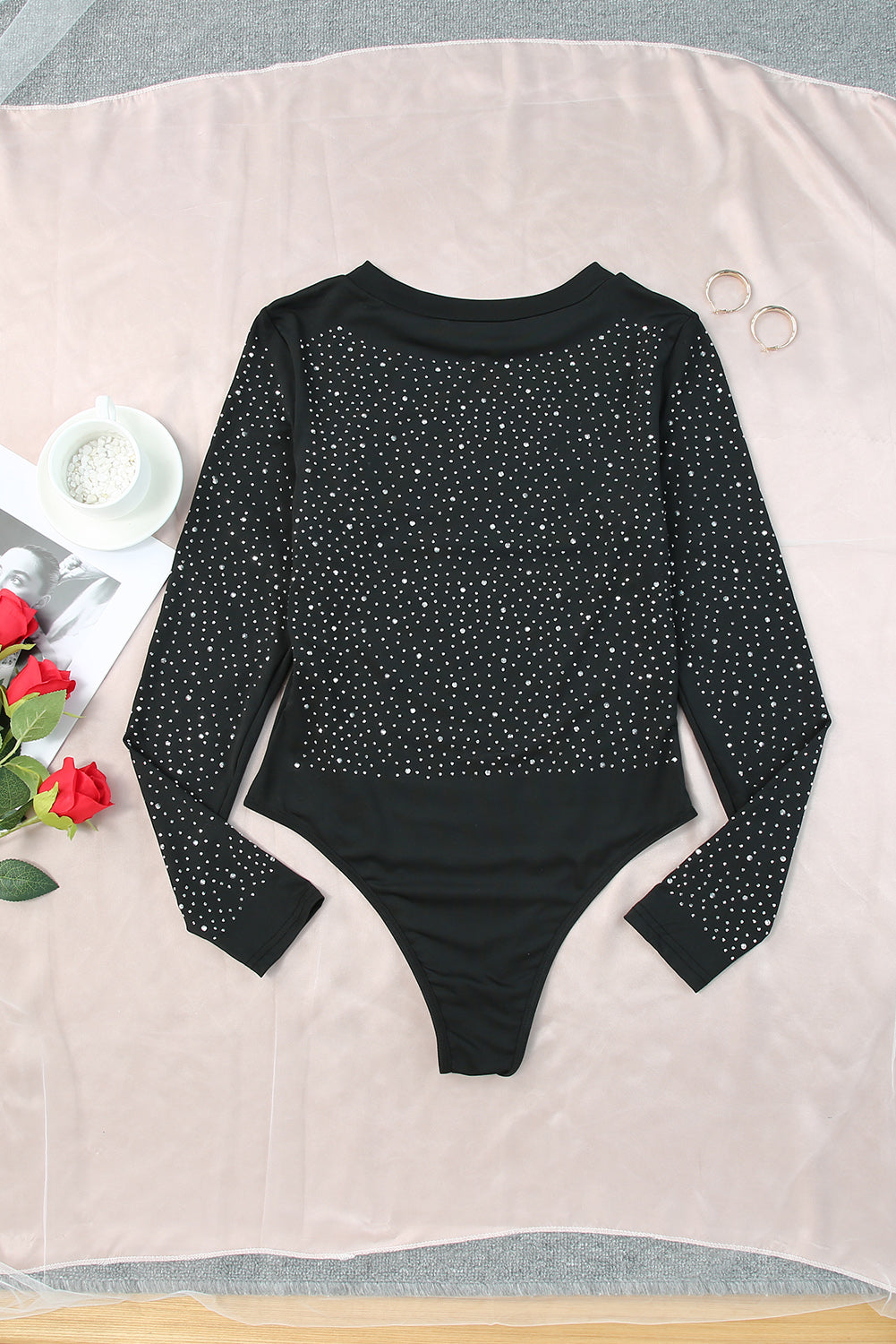 Rhinestone Long Sleeve Bodysuit