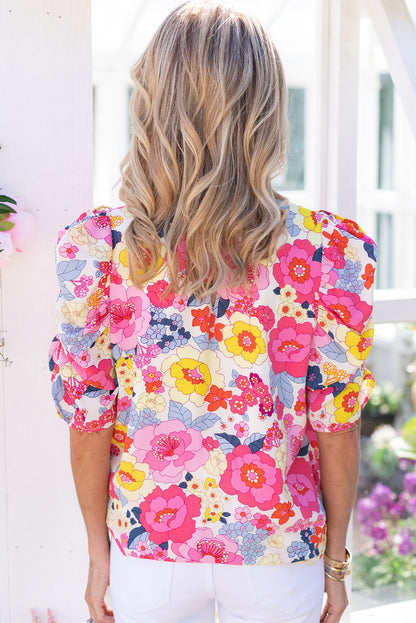 Colourful Floral Blouse