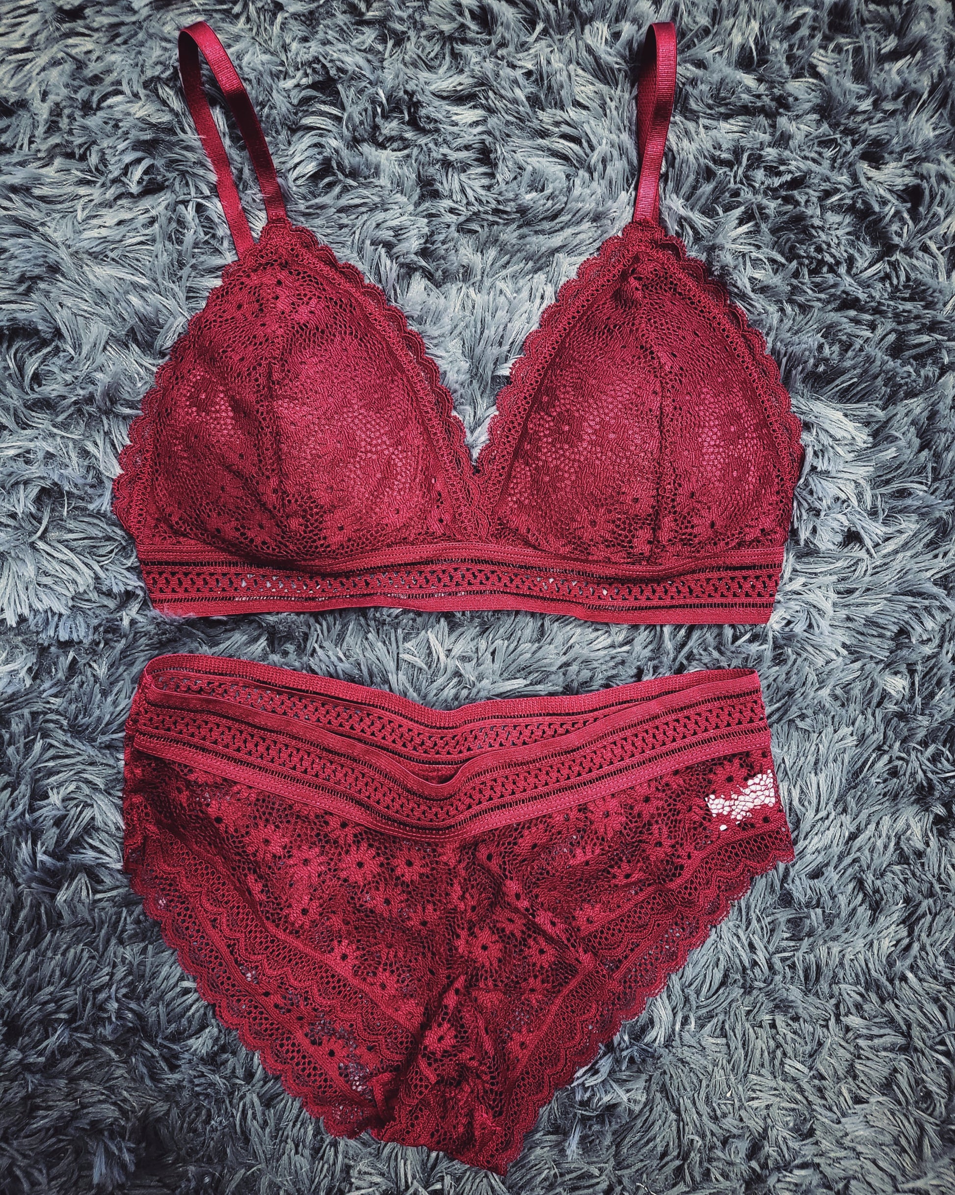 Maroon lace lingerie set – Rebel Rose Boutique
