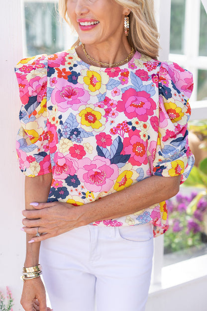 Colourful Floral Blouse