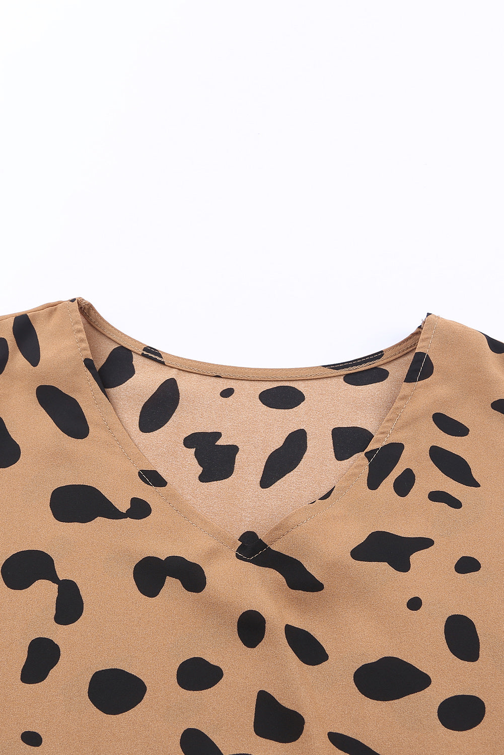 Leopard V Neck Loose Blouse