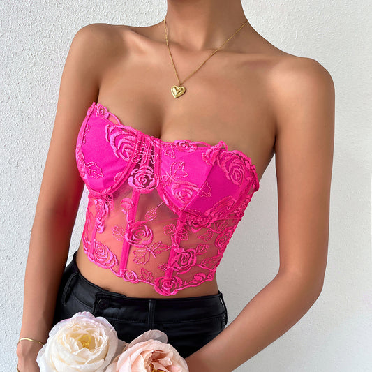 Pink corset top