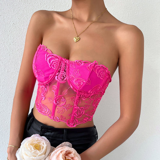 Pink corset top